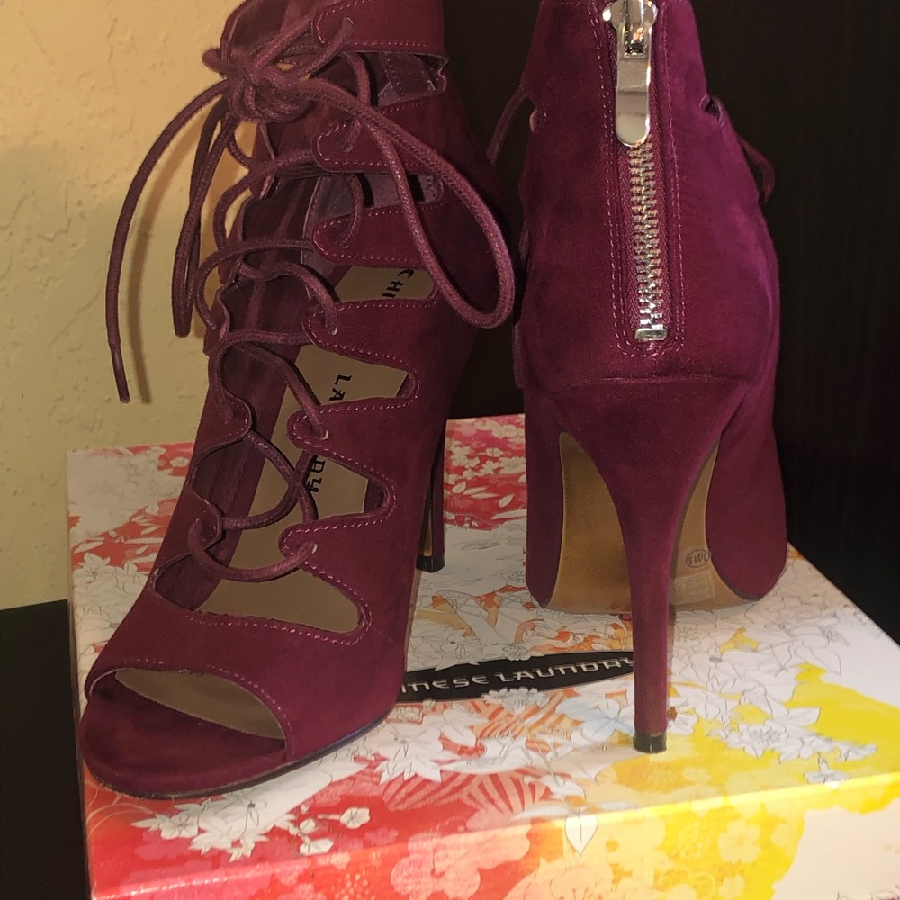 Chinese Laundry open toe lace up heel size 7 - Picture 2 of 5